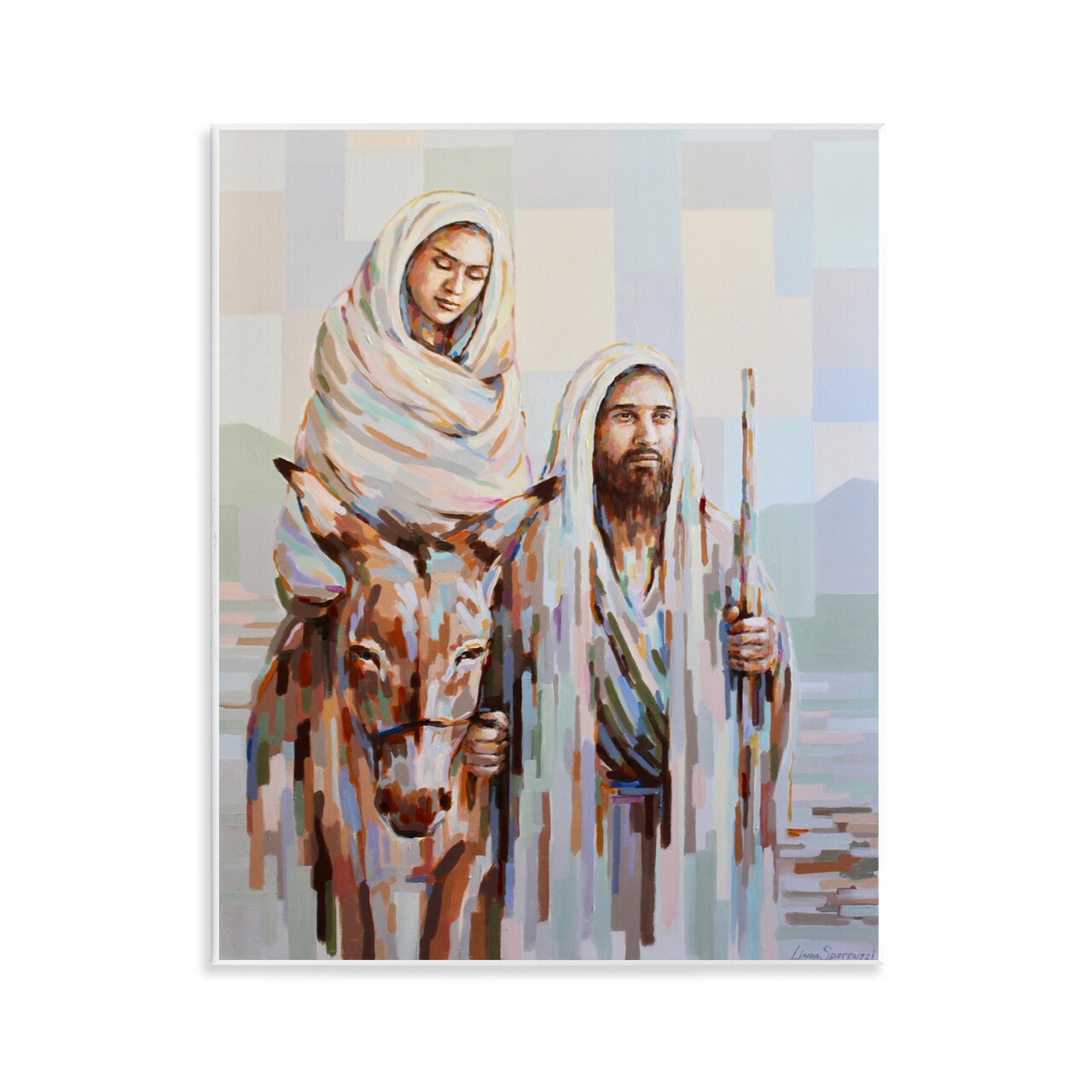 Stupell Industries The Journey Modern Nativity Wall Plaque By Linda Sperruzzi